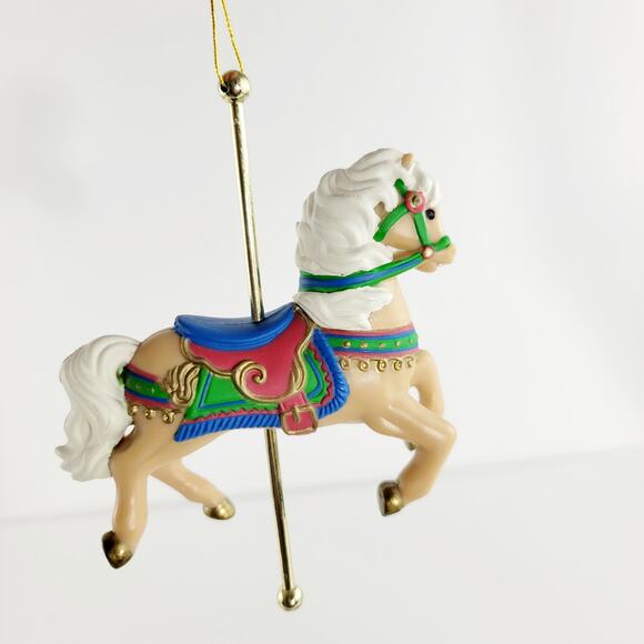 Vintage Avon Carousel Gallant Steed Christmas Ornament - Picture 1 of 3